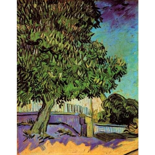 Hand Painted Oil paintings Vincent Van Gogh Canvas art Chestnut Tree in Blossom High quality home decor
