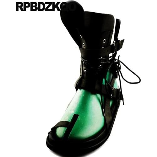 Gladiator Luxury Italian Genuine Leather Toe Loop Large Size Plus Fashion 45 Boots Sandals Designer Shoes Men High Quality Roman