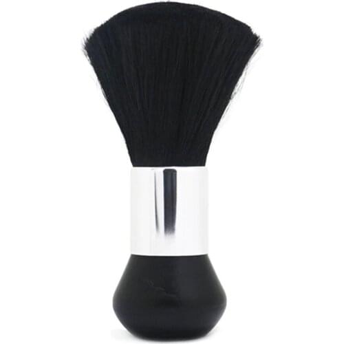 Brush For Cleaning Hair After Cutting Soft Black Instrument For Hairdresser And Shaver For Cleaning Neck And Face