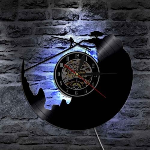 Sport Vinyl LP Record LED Wall Light 12Inch Timepiece 3D Decorative Clock Art Wall Indoor Home Decoration Unique Gifts