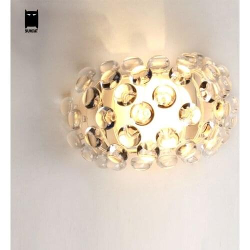 Caboche Ball Wall Light Fixture Modern Glass Shade G9 Sconce Lamp Luminaria Design Foyer Bedroom Bedside Hallway Living Room
