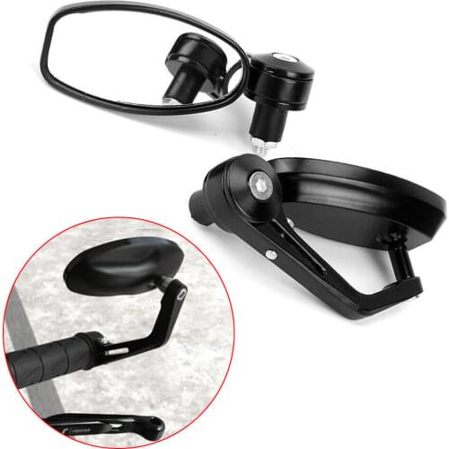 Universal Aluminium Motorcycle Motorbike 7/8" 22mm Handle Bar End Rear View Side Mirror Accessories