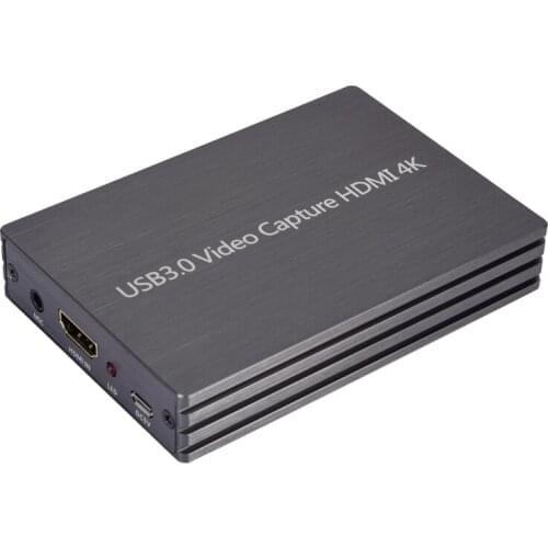 Video Capture Card Device HDMI 4K 60Hz HDMI to USB 3.0 1080P 60fps Dongle Game Live Streaming HD Capture + MIC 3.5mm Audio input