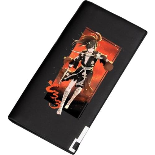 Japanse Anime Dororo hyakki maru Print Unisex Purse Pu Leather Short Wallet Anime ID Card Holder Money Bags Men Long Clutch