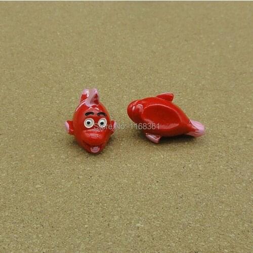 1pcs/lot resin solid red fish cartoon 26mm fairy garden gnome moss terrarium decor crafts bonsai home DIY A106-3