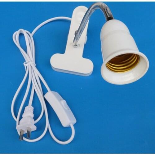 10Pcs/Lot Portable 1.8M wire extension universal snake tube and clamp fasten E27 lamp Holder Converter Set Adapter Light Base