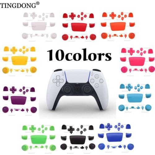 20pcs For PS5 Game Controller Controller Button Joystick Key Replacement Shell Case Cover Cap For Ps5 Gamepad Handle Accessories