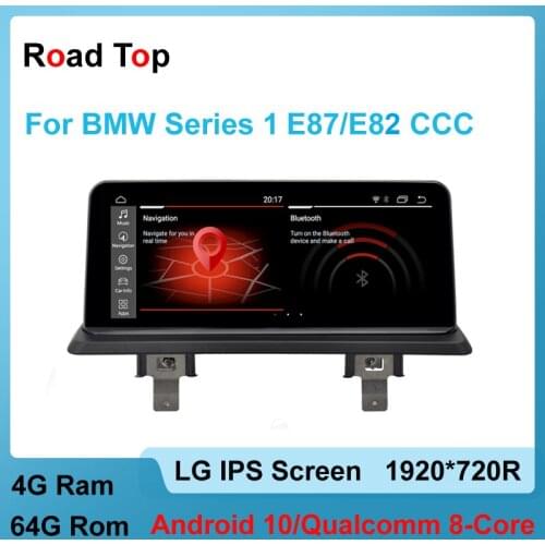 10.25" 1920*720R Android 10 Screen for BMW Series 1 E87/E82 CCC 2004-2012 with GPS Navigation WIFI Stereo Multimedia Player BT
