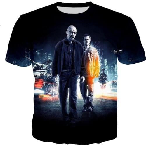 Breaking Bad T-shirt High Quality O-neck Heisenberg Mens T-shirt Cotton Short-sleeved Printing Casual BreakingBad Printing Tops
