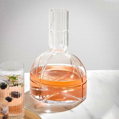 Wine Decanter - Hand Blown Lead-free Crystal Glass Red Wine Carafe - Wine Gift Wine Accessories