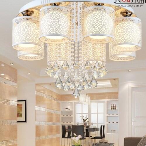 Crystal lamp ceiling lamp bedroom simple living room lights LED circular lighting restaurant fashion led ceiling light CL SJ30