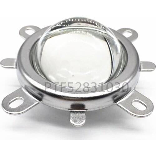 1Set 44mm Glass LED Lens 60 Degree Beam Angle + 50mm Reflector Collimator + Fixed Bracket for 20W 30W 50W 100W High Power LED