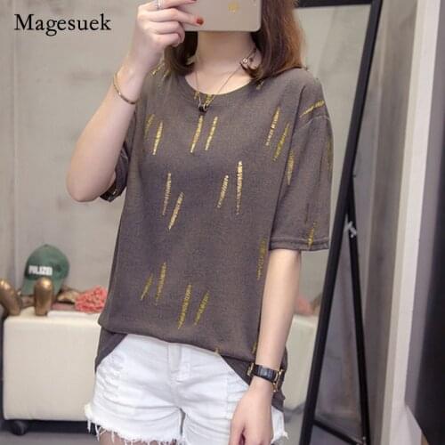 Summer New Brown Cotton Blouse Women Short Sleeve Casual Shirts O-neck Woman Blouse Streetwear Plus Size L-4XL 9020 50