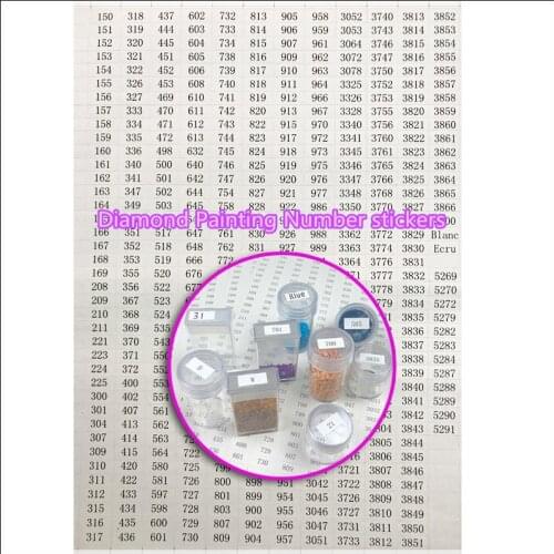 New Diamond painting accessories A4 label sticker embroidery tool storage box / bottle 447 label sticker For storage bottle