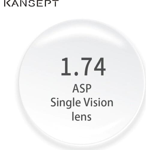 KANSEPT 1.74 Index Prescription Eye Glasses Myopia Brand Lens Clear Glasses Hard Scratch Resistant Aspheric Optical Lenses