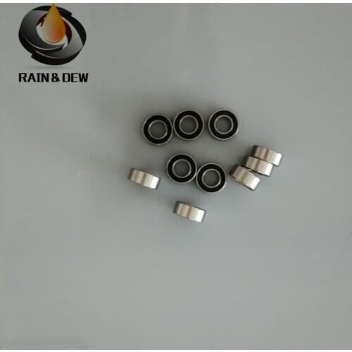 SMR105RS Stainless Bearing ABEC7 ( 10PCS ) 5X10X4 mm Miniature RC Motor SMR105-2RS Ball Bearings SMR105 RS 2RS black Seal