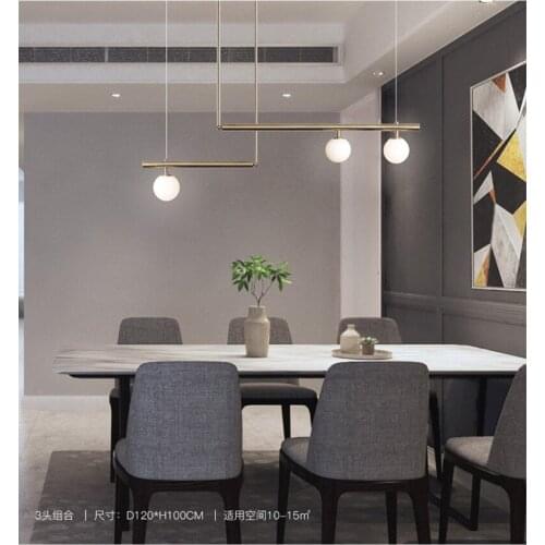 Nordic Modern Led E14 Straight Chandelier For Dining Room Brush Gold Hanging Chandelier Lighting Lustre Indoor Light Lamparas