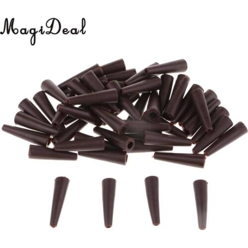 50 Pcs Carp Fishing Tail Rubber Tubes Cones Rigs Sleeve for Safety Lead Clips 20mm Fishing Accessories Terminal Tackles pesca