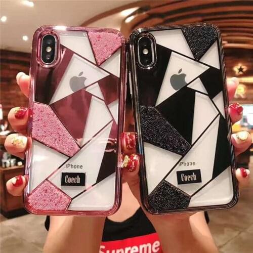 Luxury glitter bling Phone Cases Cover for iphone X XR XS MAX 6 6s 7 8 Plus Case Coque iphone XR XS MAX Soft Cases