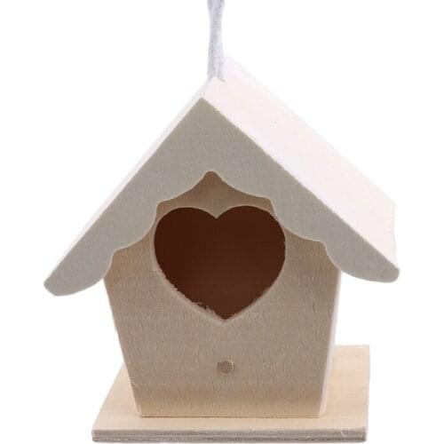 Garden Bird Cages Birdhouse Wooden Bird Cage Parrot Wall Mounted Hanging Bird House Home Balcony Decoration