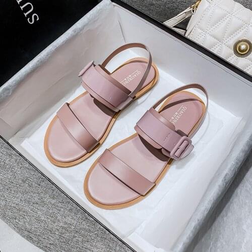 Summer Women Casual Shoes Slippers Rome Retro Thick Bottom Open Toe Sandals Beach Slip on Buckle Design Sandals size 35-43