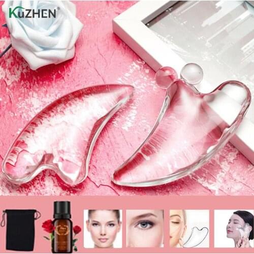 Crystal Natural Guasha Scraper Board Massage Tool Antistress Acupuncture SPA Therapy Gua Sha Body Massager Scraping