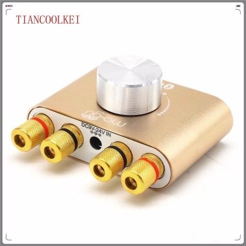 TIANCOOLKEI U8 Bluetooth 4.0 USB sound card Mini Audio Power Amplifier 2.0 Channel tpa3116 amplifier board With power adapter