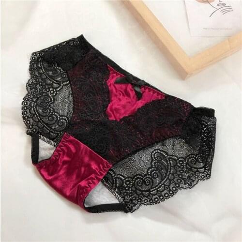 Sexy Ladies Panties Lace Transparent Large Size Comfortable Hollow Female Triangle Underwear Breathable Quality Underpants