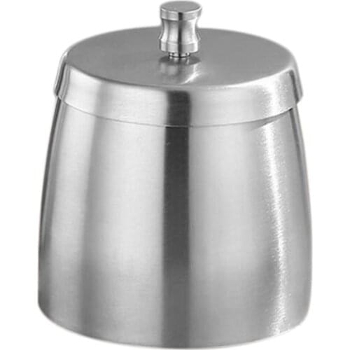 Outdoor Ashtray with Lid for Cigarettes Stainless Steel Windproof Rainproof Ashtray for Outside Home Table Bar KTV