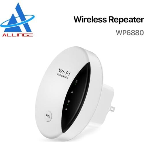 ALLINGE WP6880 Super Boost WiFi Extender Signal Booster Long Range Coverage 2.4G 300Mbps 802.11ngb Wireless Internet Amplifier