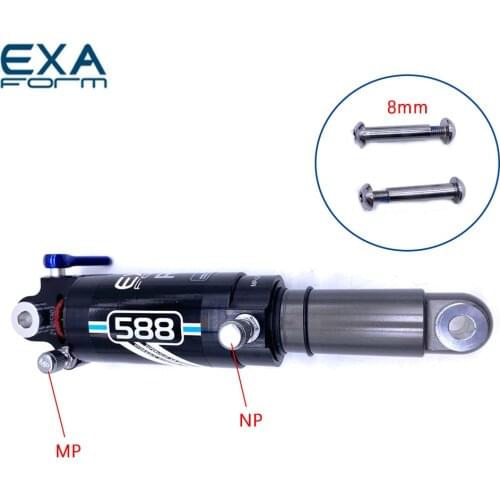 EXAform Bicycle Dual Air Shock Absorber 185mm/190mm Aluminum Alloy Lockable Damping Adjustment Mountain Bike Rear Shock Absorber