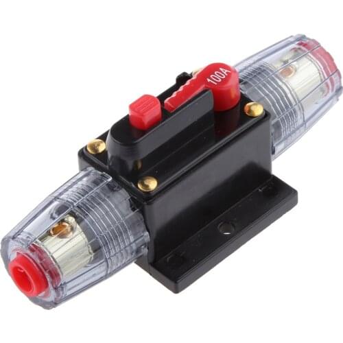DC 12V/24V Cars Power Battery Charger Circuit Breaker In-Line with Manual Reset Switches Automobile 100A