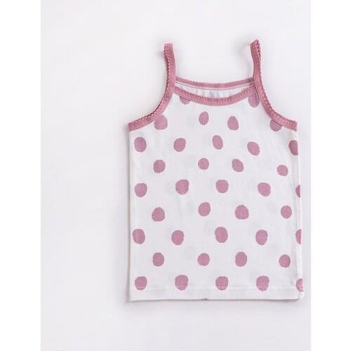 Girls Vest Pure Cotton Summer Thin Baby Girls Suspender Wear Womens Treasure Girls Thin Vest Summer Child Tops For Girls