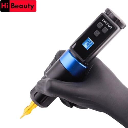 1 Set Rechargeable Wireless Tattoo Pen Machine Rotary Rocket Motor Device Built-in 2 Batteries Aluminum Alloy Tatu Gun Tool Set