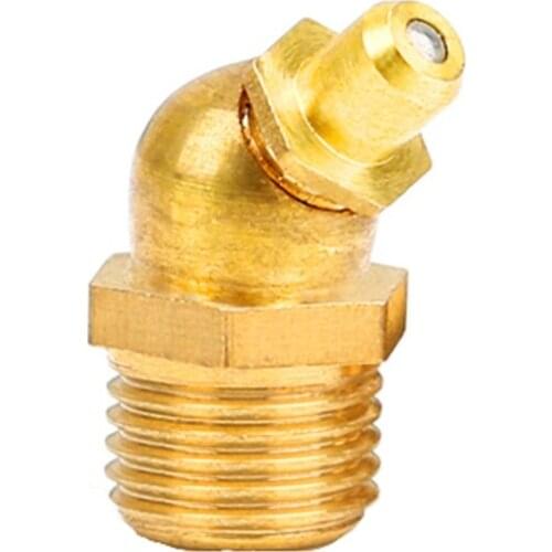 5PCS Brass Grease nipple Oil mouth Grease nipple 45 Degree Male Elbow Butter gun fittings