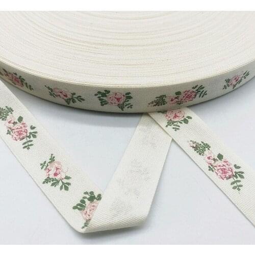 5yards 15mm Christmas/Butterfly/Flower Printed Polyester Cotton Ribbon DIY Wedding Christmas Party Gift Wrapping Supplies 47