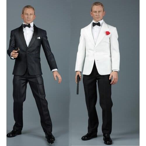 AFS A014 1/6 Scale James Bond 007 Royal Secret Agent Service Male Clothes Set Costume for 12 inch Action Figure Body Cosplay