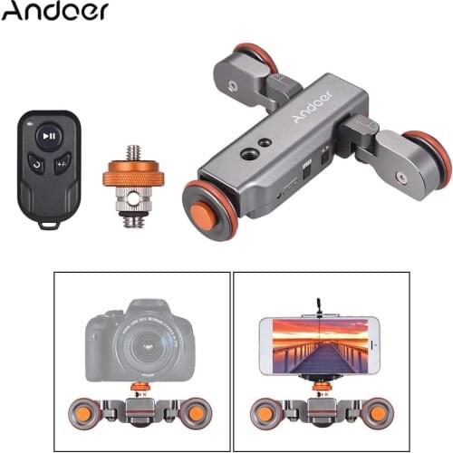 Andoer Wireless Remote Control Mini Slider Skater for L4 PRO Camera Motorized Camera Video Dolly Electric Track Slider
