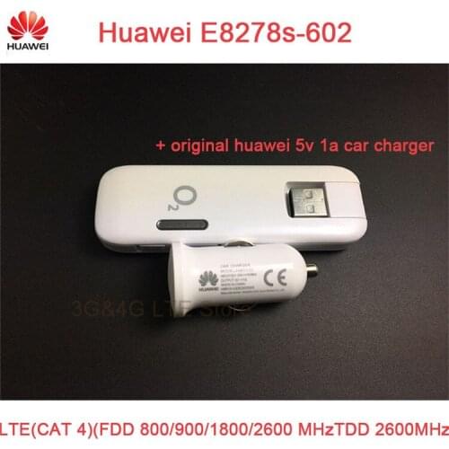 HUAWEI E8278s-602 e8278s with car charger 150Mbps LTE Cat4 Wi-Fi Dongle 2015 new arrival modem airless card LTE FDD/TDD/UMTS/GSM