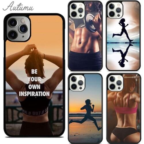 Fitness Girl Gym Phone Case for iPhone 11 12 Pro Max mini X XR XS SE 2020 5 6S 7 8 Plus Samsung Galaxy S8 S9 S10 Cover shell