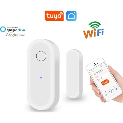 Tuya Smart Home 2.4G WiFi Door Window Sensor Magnetic Alarm Detector Open / Closed Detectors Independent Security Alarm Sensors