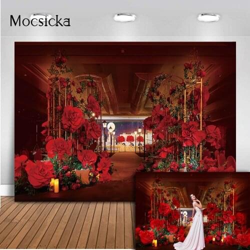 Valentines Day Backdrop for Photography Lover Baby Mothers Day Photography Background Rose Flowers Photo Booth Background Prop