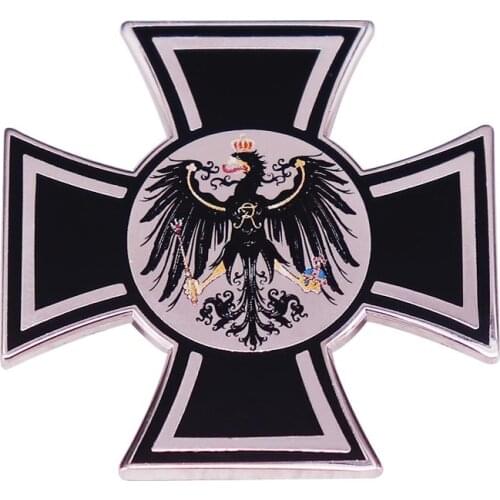 German Prussian eagle insignia with iron cross brooch