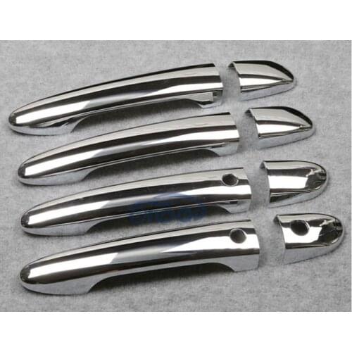 Chrome Door Handle Cover Trim Fit For Mazda 3 2014 with 2 smart keyhole