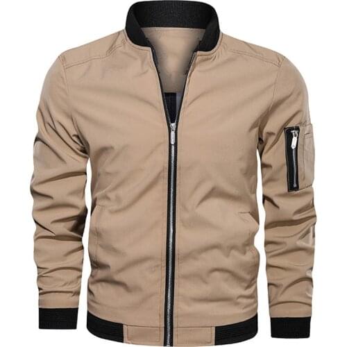 Bomber Jacket Mens Jacket Men Casual Male Streetwear Mens Jackets and Coats Men Bomber Jacket Simple British Style Man Coat