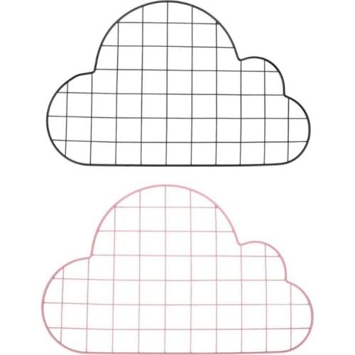 Metal Frame Mesh Frame Suspended Iron Art Decoration Girl Heart Cloud Beautiful And Elegant Display Wall-Mounted Photo Wall New