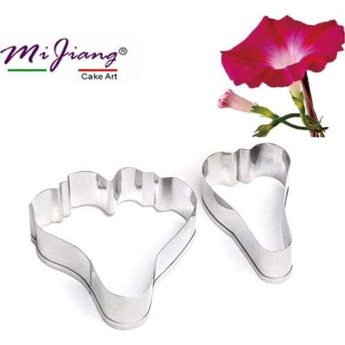 2016 New Morning Glory Petals Cake Mould Stainless Steel Fondant Cookie Cutters Cake Decorating Tools Kitchen Accessories A367
