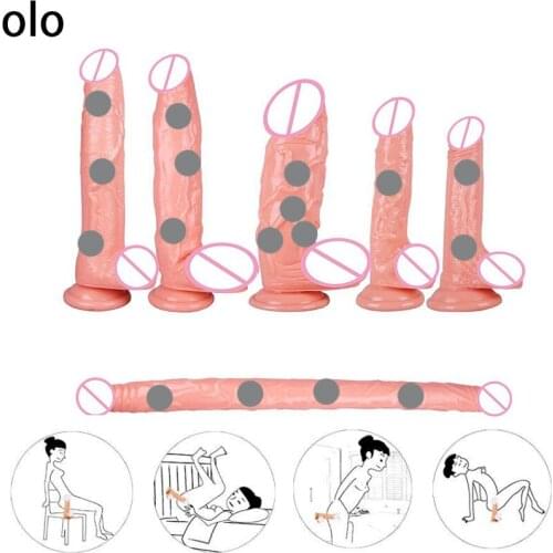 Soft Flesh Dildo Realistic with Suction Cup Sucker Big Artificial Penis for Women Sex Toys Female Masturbator Adult Sex Product