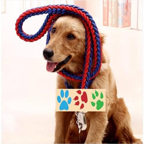 Dog Leash and Collar Set Braided Explosion-Proof Rope Chain for Large Dogs,Durable with Firm Braided Rope