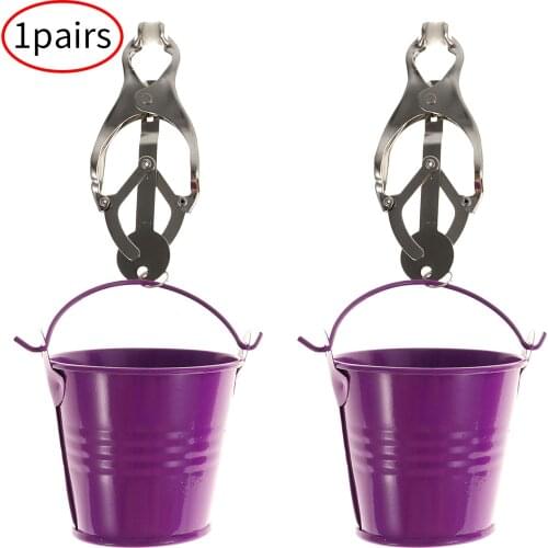 Adult Games Sex Toys Kit Metal Nipple Clamps Weights Women Breast Clitoris Stimulator Sexy Massage Bulbs or Buckets Nipple Clips